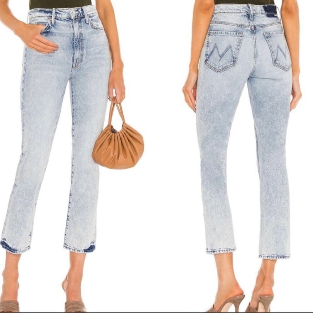 MOTHER Light Wash Straight Leg Jeans